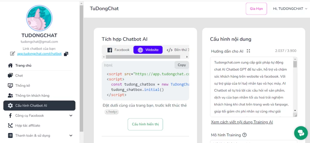 huong dan tich hop chatbot vao website