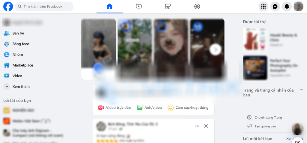 Đăng nhập vào Facebook để xem id tài khoản facebook