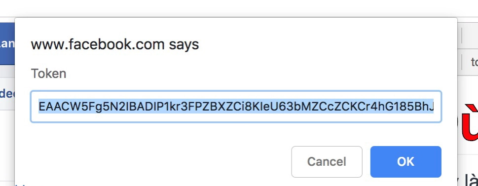 Cách lấy lấy token Facebook cực nhanh