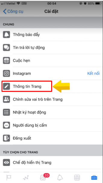 Cách sửa tên page facebook