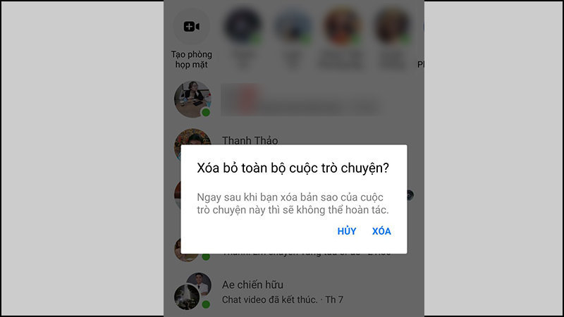 Khôi phục lại cuộc trò chuyện đã xóa trên facebook