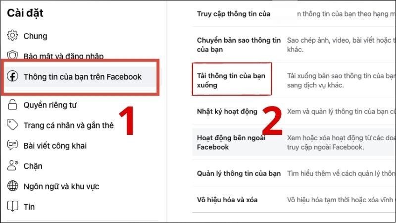 Làm sao để lấy lại tin nhắn facebook đã xóa