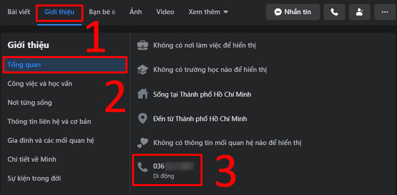 Cách tìm số điện thoại của một người qua facebook