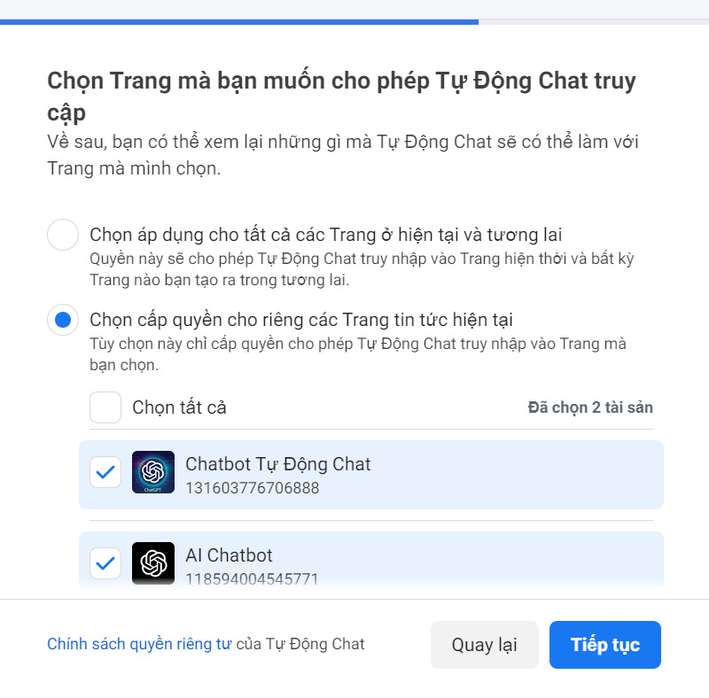 Buoc 3: Tich hop AI Chatbot vao Fanpage - hinh 2