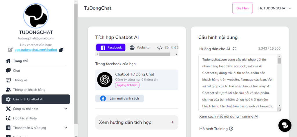 Buoc 3: Tich hop AI Chatbot vao Fanpage - hinh 4