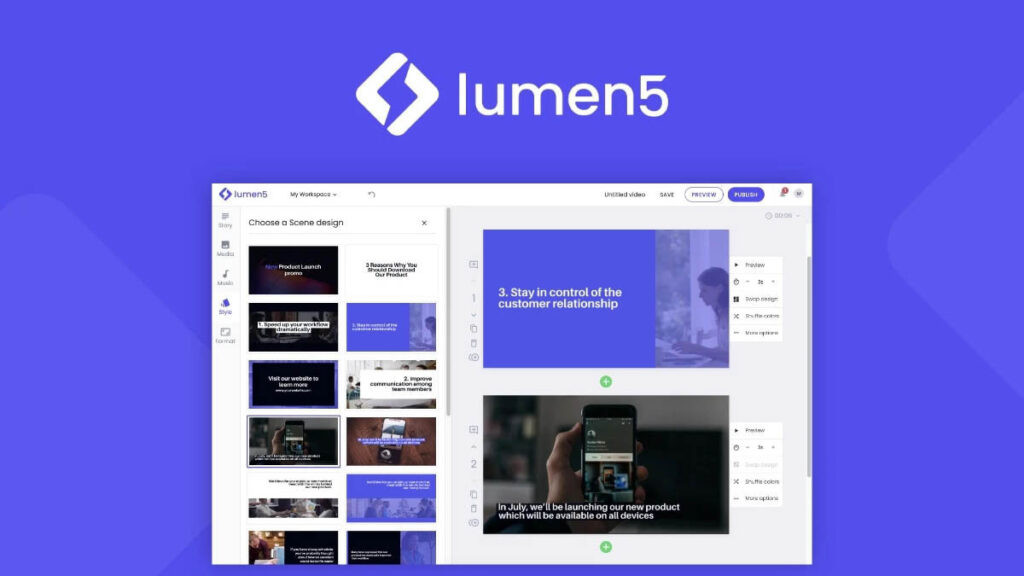 Lumen5 - Phần mềm AI tạo video trực tuyến