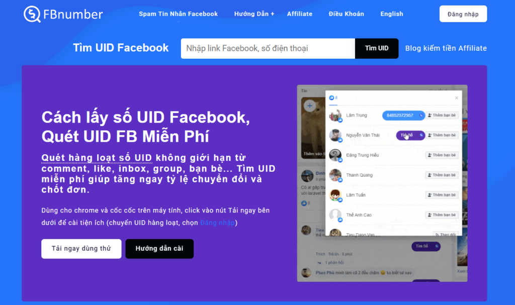 Phần mềm marketing Facebook miễn phí