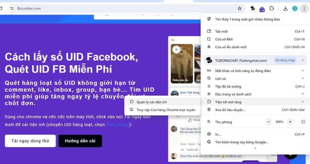 Tải phần mềm lấy số điện thoại trên facebook