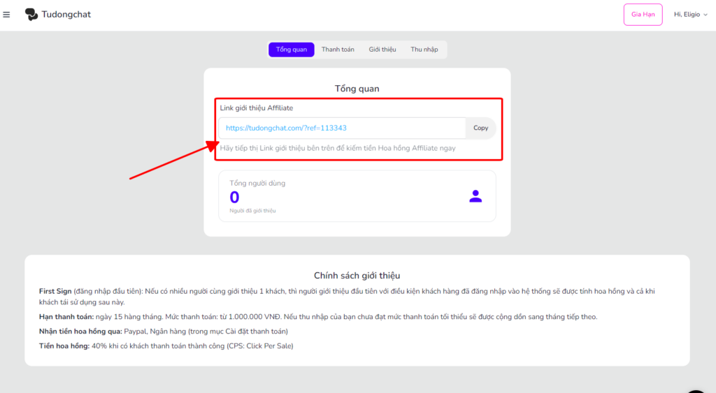 Affiliate TuDongChat hoa hồng 40%