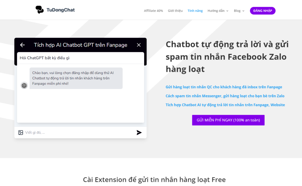 TuDongChat App live chat miễn phí