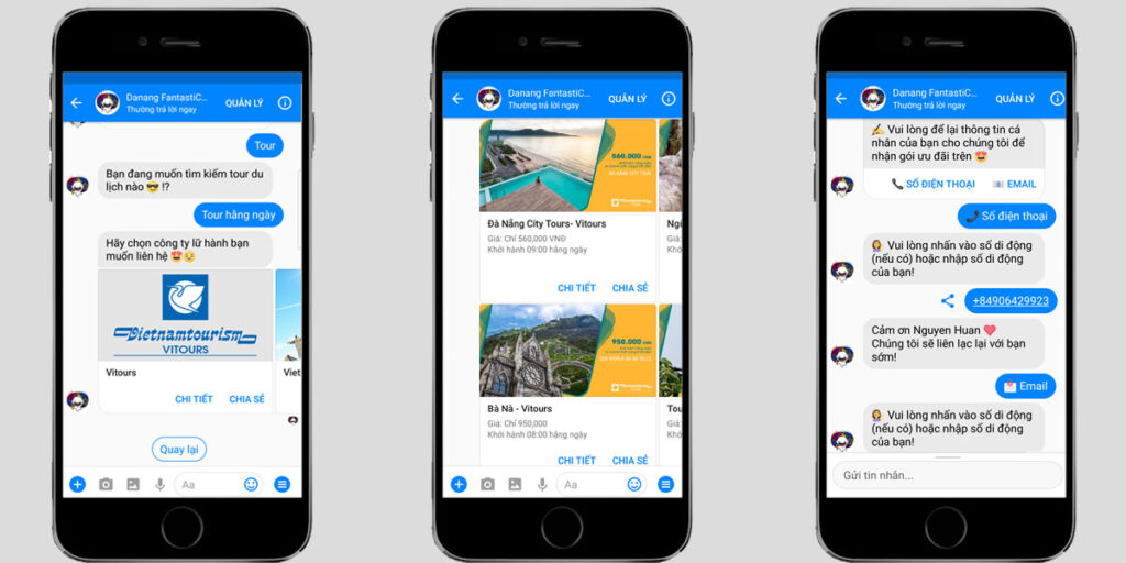 Mẫu kịch bản chatbot ngành du lịch