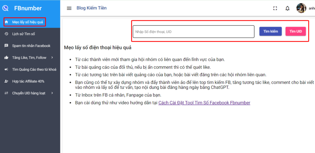 Top 5 tool quét số điện thoại từ UID Facebook