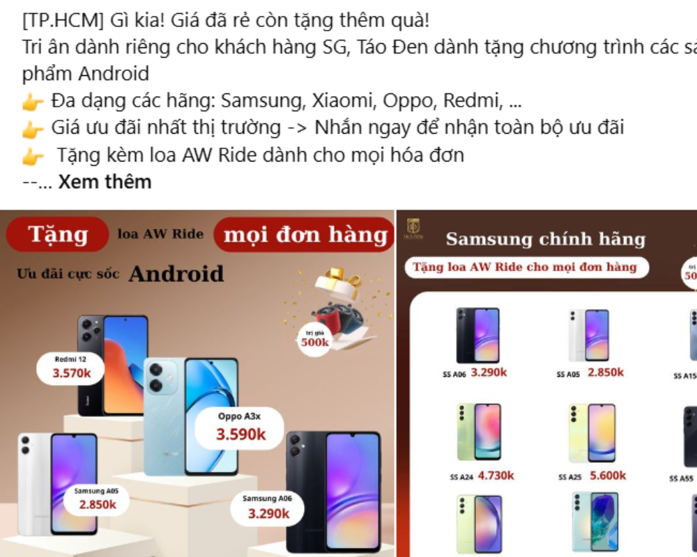 Điểm danh 20+ mẫu content bán điện thoại