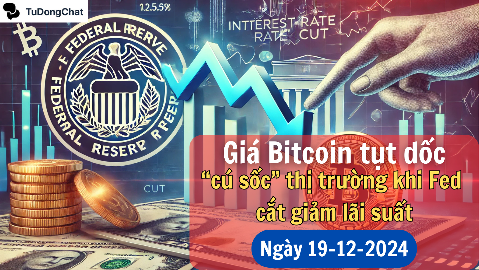 giá Bitcoin tụt dốc, " cú sốc" thị trường