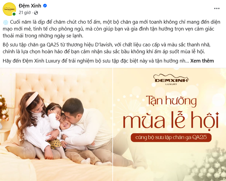 Mẫu content bán nệm chạm đến “Trái tim” khách hàng