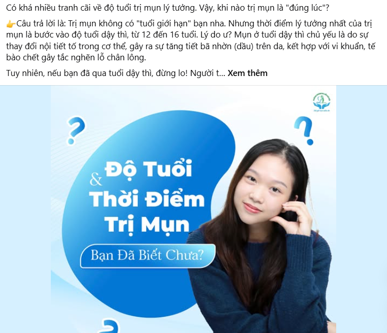 30+ Mẫu content trị mụn chạm đến “Niềm Tin” của khách hàng