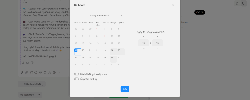 Hướng dẫn đăng bài tự động trên Threads với Postmypost.io 2025 6 Hướng dẫn đăng bài tự động trên Threads