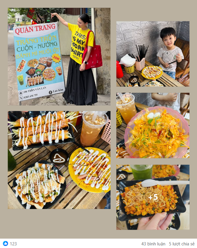 Mẫu content bán bánh tráng cực “Cuốn”