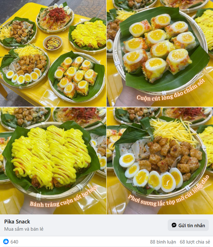 Mẫu content bán bánh tráng cực “Cuốn”