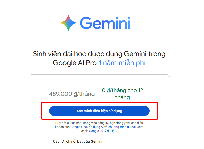 Cách tạo Gemini Pro miễn phí cho sinh viên