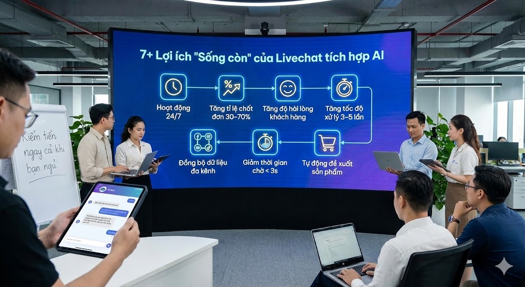 Livechat tích hợp AI: Bí quyết bùng nổ doanh thu thời đại số 2 Livechat tích hợp AI: Bí quyết bùng nổ doanh thu thời đại số