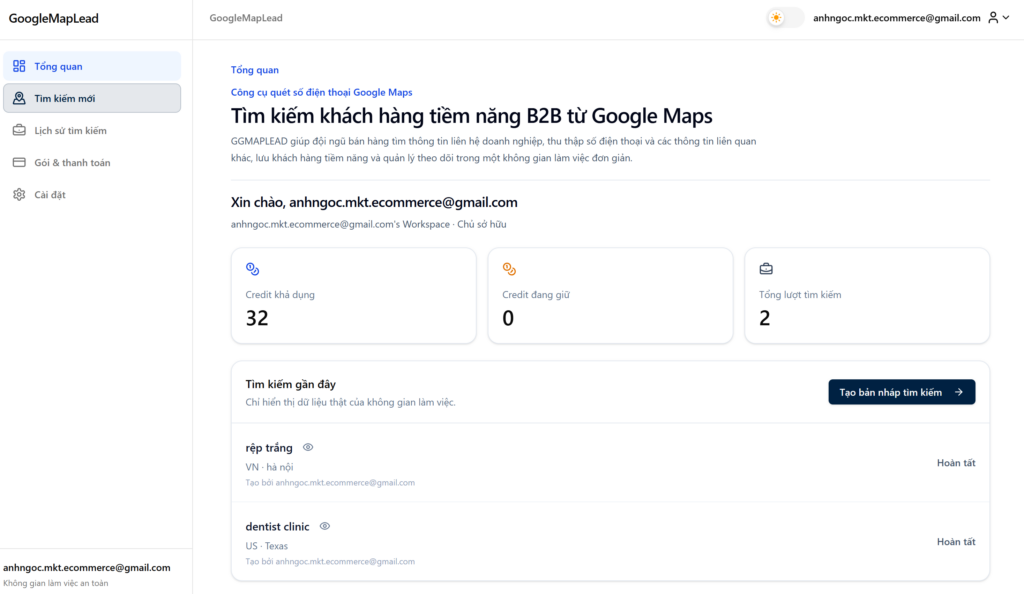 Phần Mềm Quét Số Điện Thoại Google Map Tự Động Chính Xác 99% 6 GGmaplead - Phần mềm quét data B2B top 1 thị trường