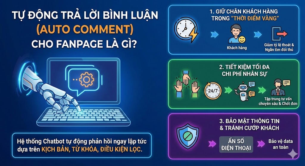 Cách cài đặt tự động trả lời bình luận Fanpage Facebook chi tiết từ A-Z 1 Cách cài đặt tự động trả lời bình luận Fanpage Facebook