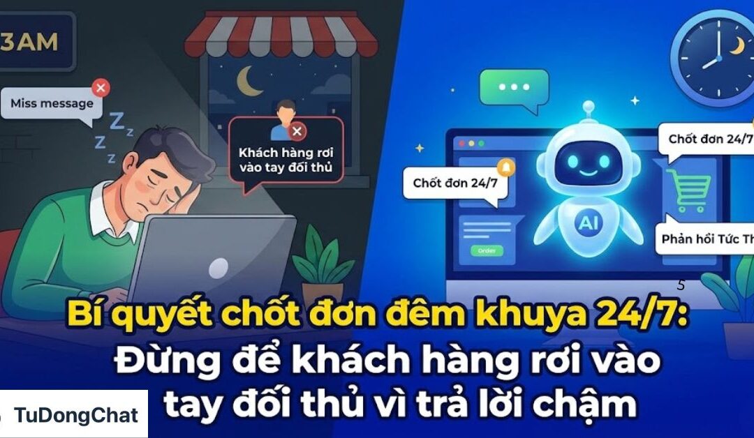 Bí quyết chốt đơn đêm khuya 24/7: Đừng để khách hàng rơi vào tay đối thủ vì trả lời chậm