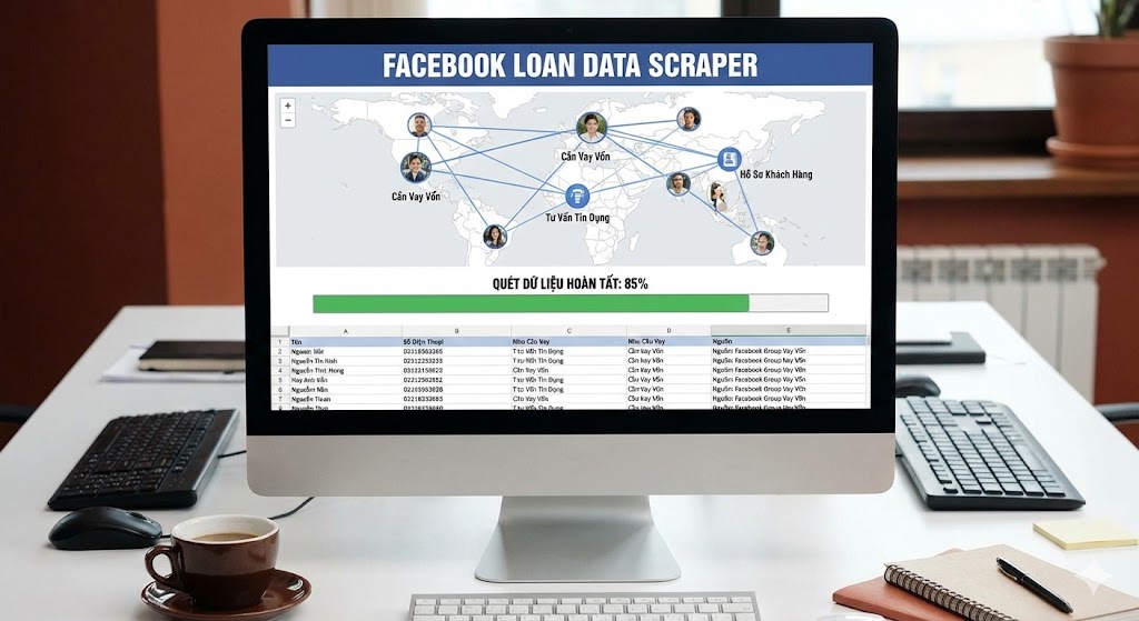 Sở hữu Data khách hàng vay vốn trong 1 nốt nhạc với FBnumber 3 Data khách hàng vay vốn
