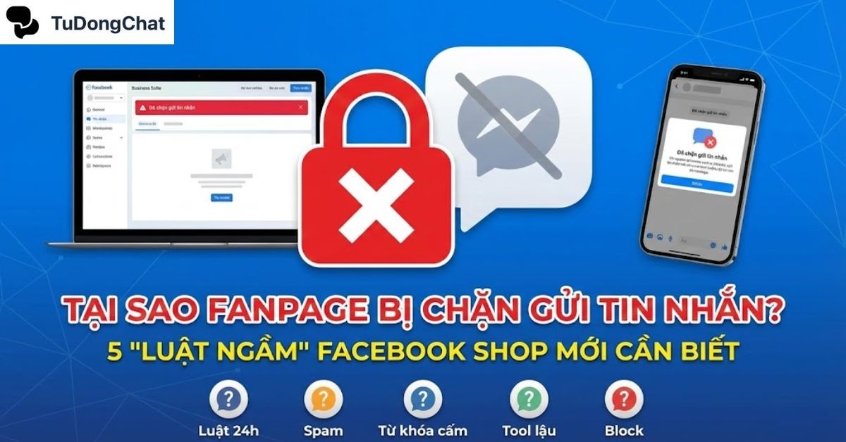 Tại sao Fanpage bị chặn gửi tin nhắn? 5 "Luật Ngầm" Facebook shop mới cần biết 