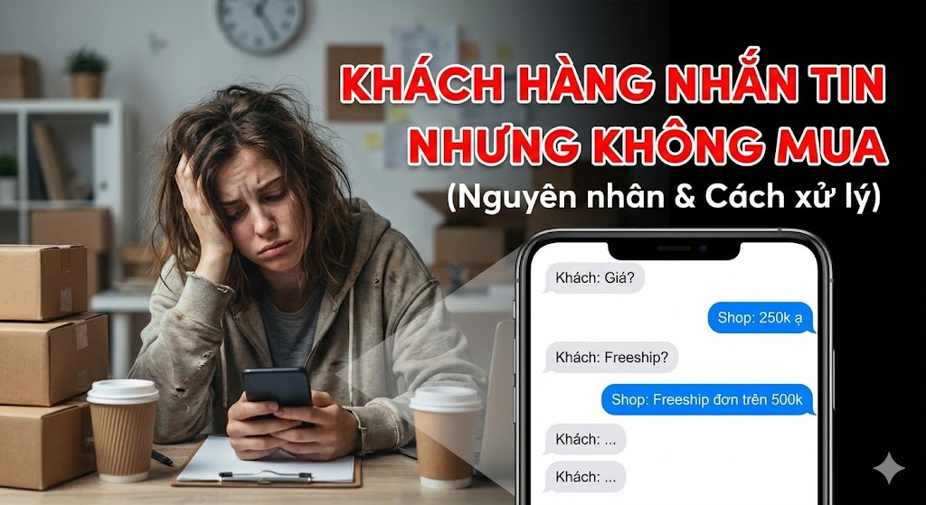 Khách hàng nhắn tin nhưng không mua: Nguyên nhân & Cách xử lý 1 Khách hàng nhắn tin nhưng không mua