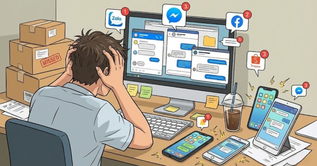 Quản lý tin nhắn đa kênh: Giải pháp "Quy về 1 mối" tránh sót đơn hiệu quả 1 Quản lý tin nhắn đa kênh: Giải pháp "Quy về 1 mối" tránh sót đơn hiệu quả