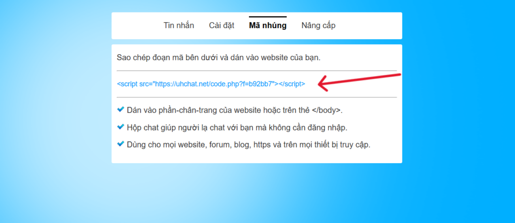 Hướng dẫn sử dụng uhChat: Công cụ tạo Chatbox thu thập khách hàng tối ưu 2026 3 Hướng dẫn sử dụng uhChat: Công cụ tạo Chatbox thu thập khách hàng tối ưu 2026