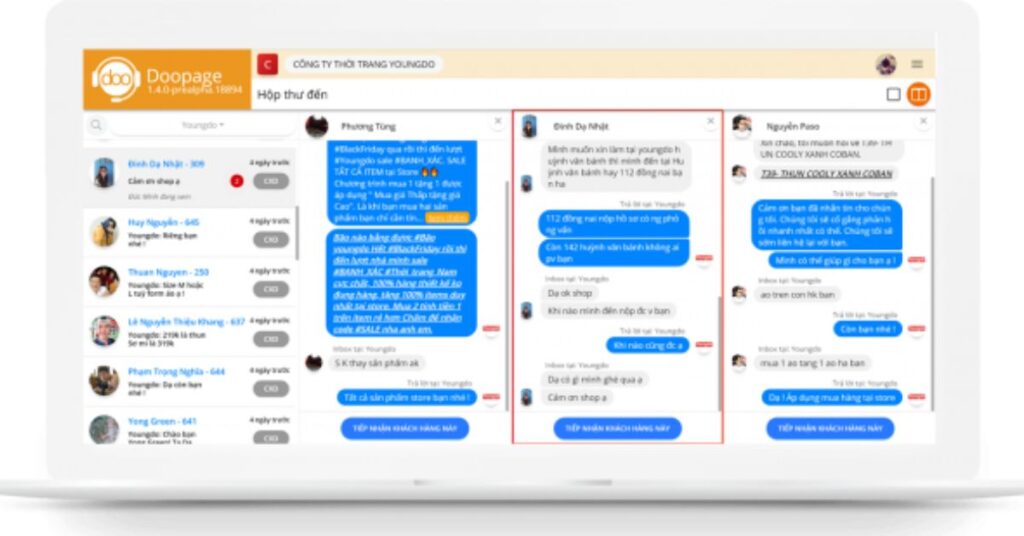 Chatbox Doopage A-Z: Nghệ thuật thâu tóm tin nhắn đa kênh 2026 7 Chatbox Doopage A-Z: Nghệ thuật thâu tóm tin nhắn đa kênh 2026