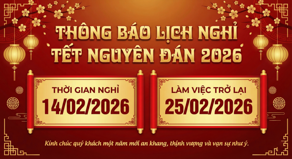 Banner thông báo nghỉ Tết Nguyên Đán 2026