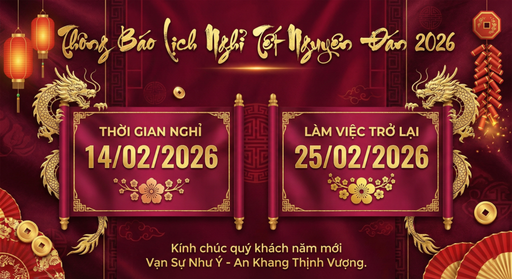 Banner thông báo nghỉ Tết Nguyên Đán 2026