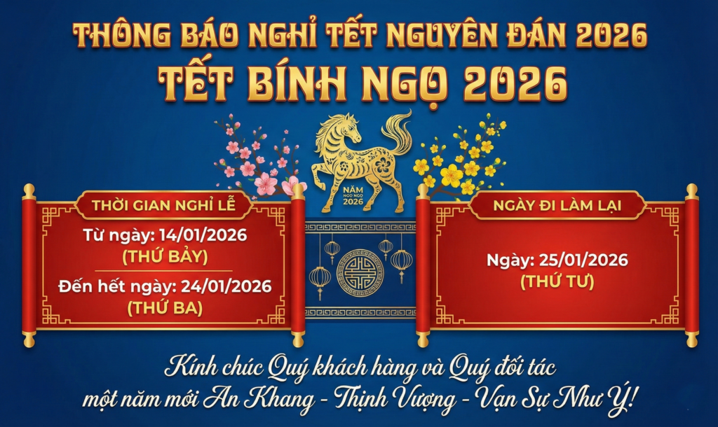 Banner thông báo nghỉ Tết Nguyên Đán 2026