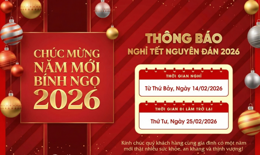 Banner thông báo nghỉ Tết Nguyên Đán 2026