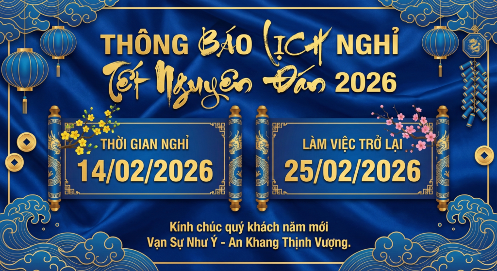 Banner thông báo nghỉ Tết Nguyên Đán 2026