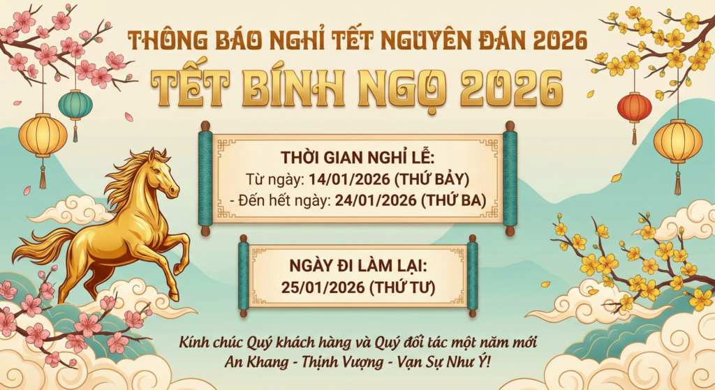 Banner thông báo nghỉ Tết Nguyên Đán 2026