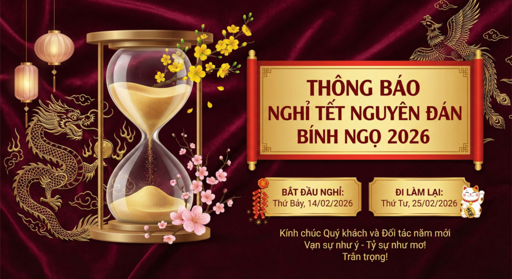 Banner thông báo nghỉ Tết Nguyên Đán 2026