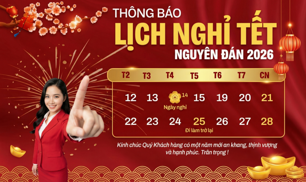 Banner thông báo nghỉ Tết Nguyên Đán 2026