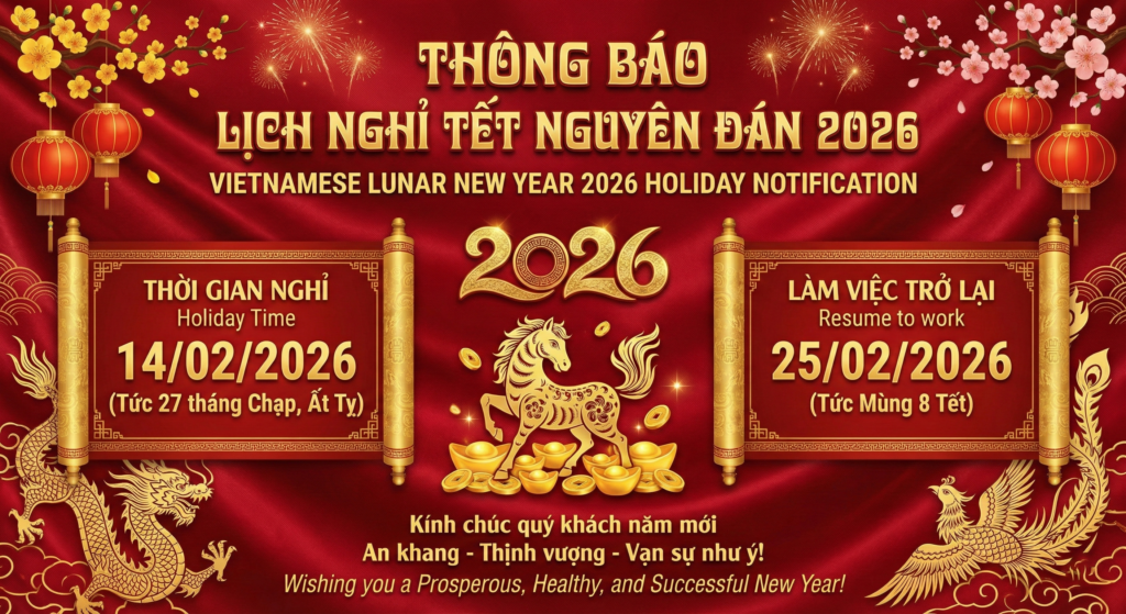 Banner thông báo nghỉ Tết Nguyên Đán 2026