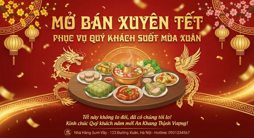 Banner thông báo nghỉ Tết Nguyên Đán 2026