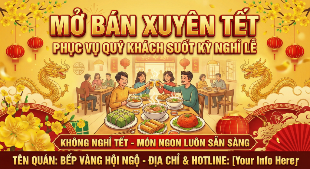 Banner thông báo nghỉ Tết Nguyên Đán 2026