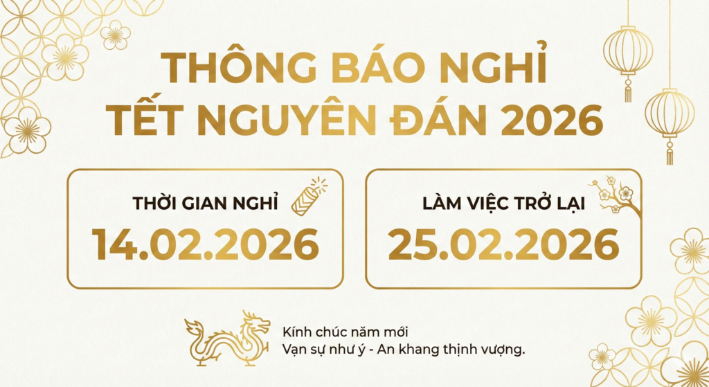 Banner thông báo nghỉ Tết Nguyên Đán 2026