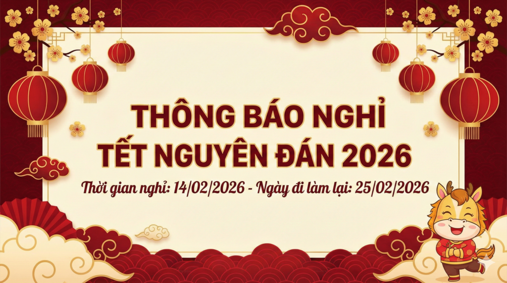 Banner thông báo nghỉ Tết Nguyên Đán 2026