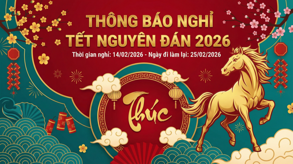 Banner thông báo nghỉ Tết Nguyên Đán 2026