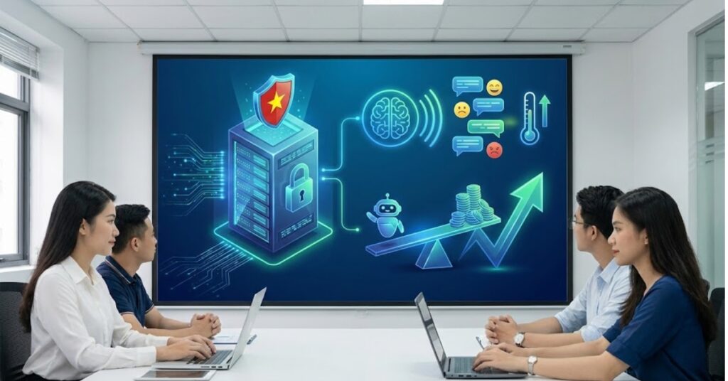 Sức mạnh của Chatbot AI trong bảo mật dữ liệu, phân tích tâm lý khách hàng và tăng ROI.