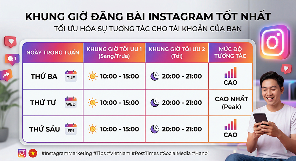 Khung giờ đăng bài Facebook